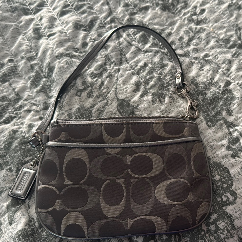 Coach Black and Gray Signature Bag